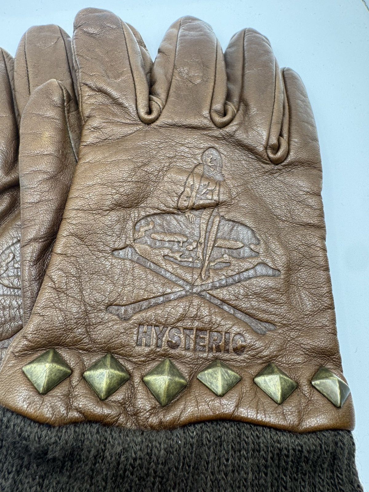 Hysteric Glamour Hysteric Glamour Brown Leather Gloves Size ONE SIZE - 2 Thumbnail