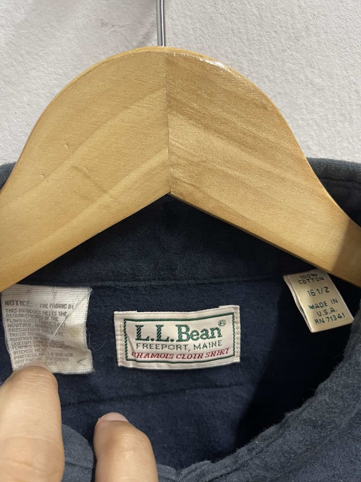 L.L. Bean Vintage 70’s LL BEAN Duck Logo Cotton Shirt Made in USA Size US L / EU 52-54 / 3 - 4 Thumbnail