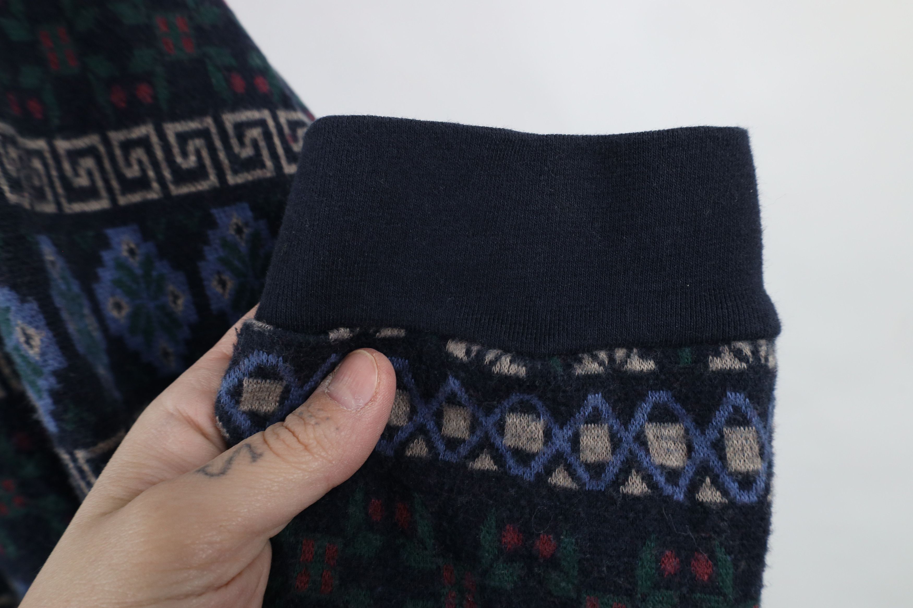 Vintage Vintage 90s Streetwear Rainbow Fair Isle Long Sleeve Polo Size US XL / EU 56 / 4 - 5 Thumbnail