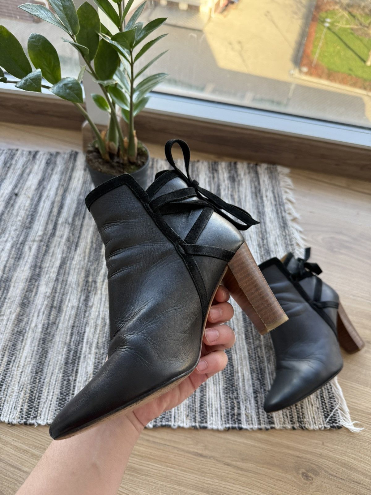 Sezane SEZANE BOOTS WOMENS SLIPON BLOCK HELL LEATHER BOOTIES CASUAL Size US 8 / IT 38 - 8 Thumbnail