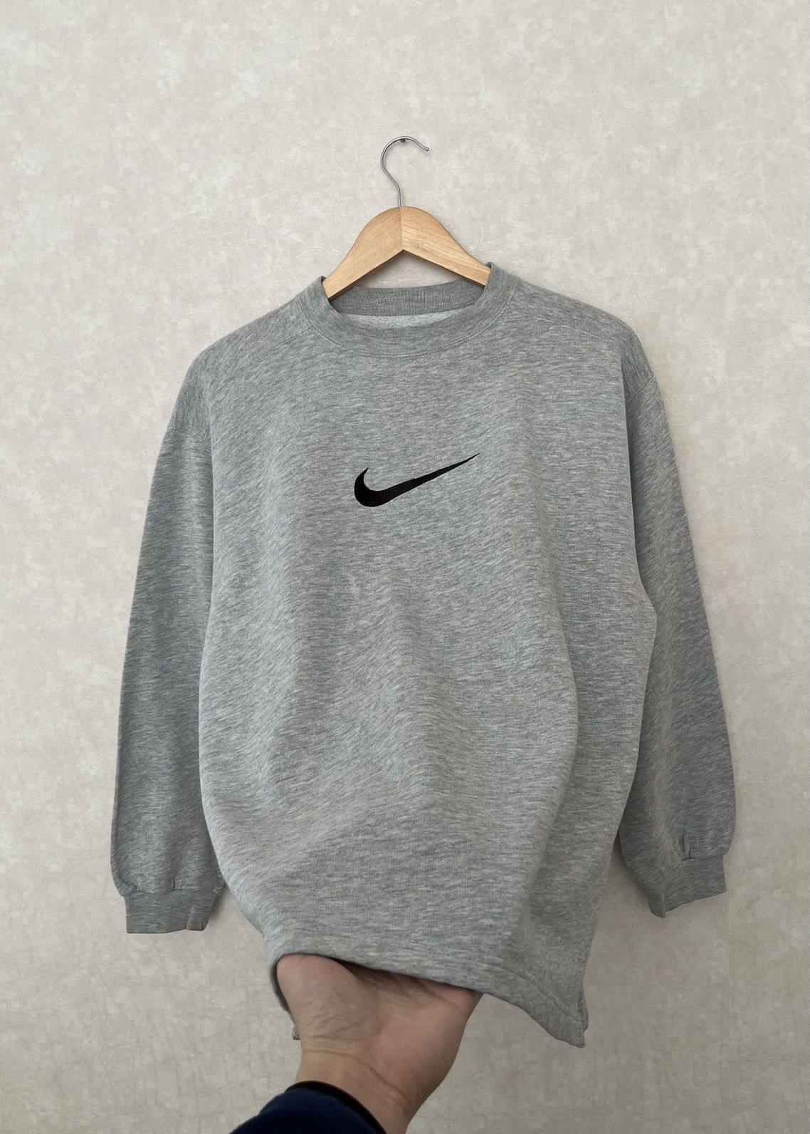 Nike Vintage Nike Big Swoosh Sweatshirt 90s Size US M / EU 48-50 / 2 - 7 Thumbnail