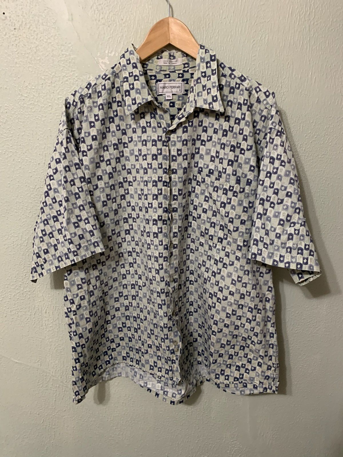 Vintage Vintage Net Diamond Tile Shirt Size US XXL / EU 58 / 5 - 1 Thumbnail