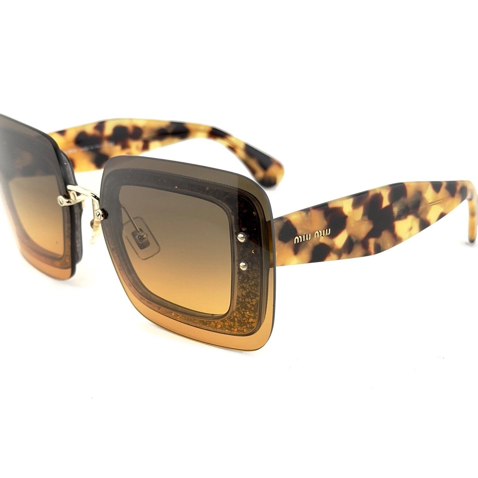 Miu Miu MIU MIU REVEAL 01RS MU01RS Orange Fashion Sunglasses 01R Size ONE SIZE - 9 Thumbnail