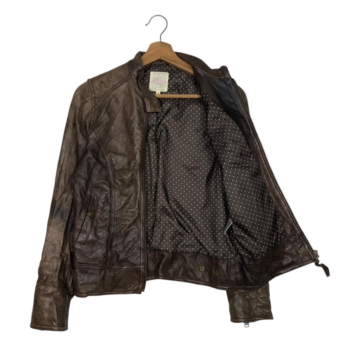 Japanese Brand 🔥CROPPED BIKER LEATHER JACKET BACK NUMBER ISSEY MIYAKE Size US M / EU 48-50 / 2 - 13 Thumbnail