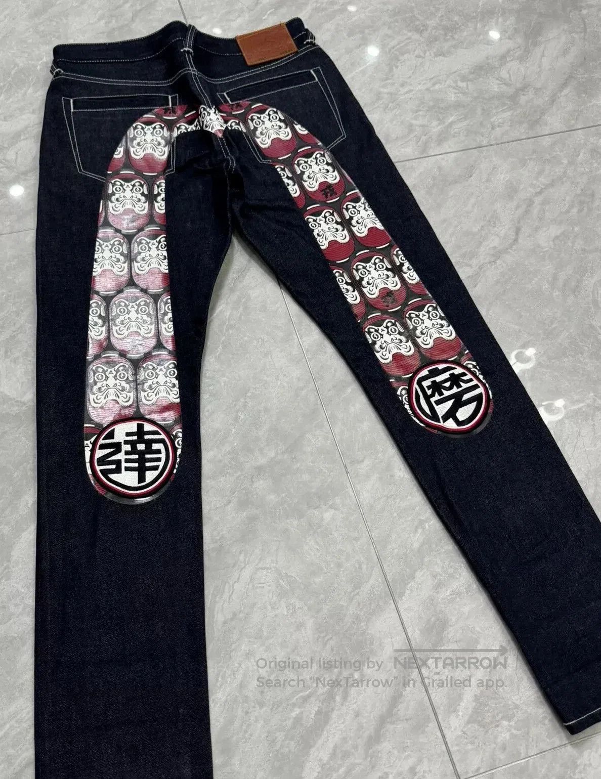 Evisu Evisu Daruma Embroidery Big M Jeans. Size US 30 / EU 46 - 2 Thumbnail