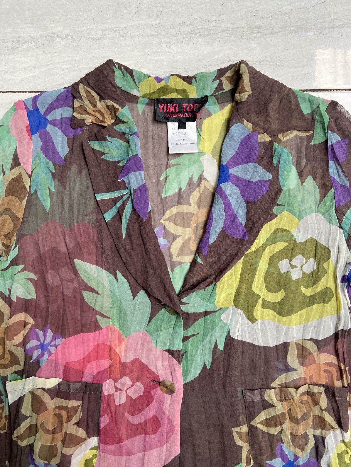 Issey Miyake × Yoshiyuki Konishi YUKI TORII Flower Motive Blazer/Shirt Size S / US 4 / IT 40 - 3 Thumbnail
