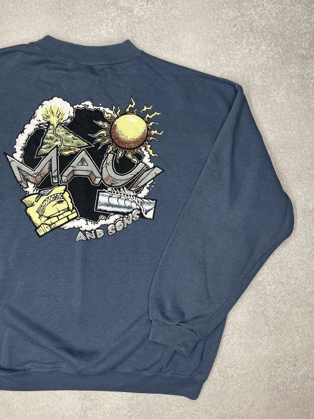 Maui and Sons × Vintage Vintage Maui and Sons Sweatshirt Blue Surf Style USA Size US XL / EU 56 / 4 - 3 Thumbnail