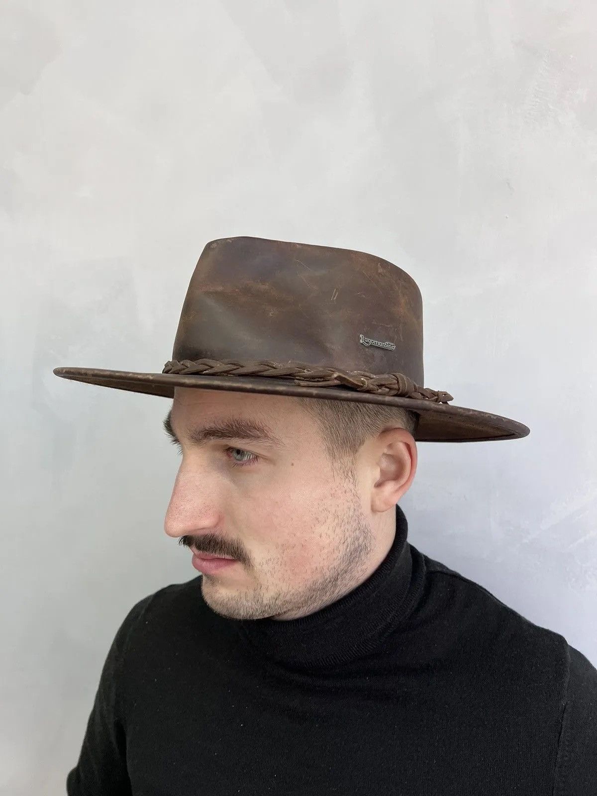 Western Rise Vintage western leather cowboy hat Lagomarsino y2k Size ONE SIZE - 6 Thumbnail