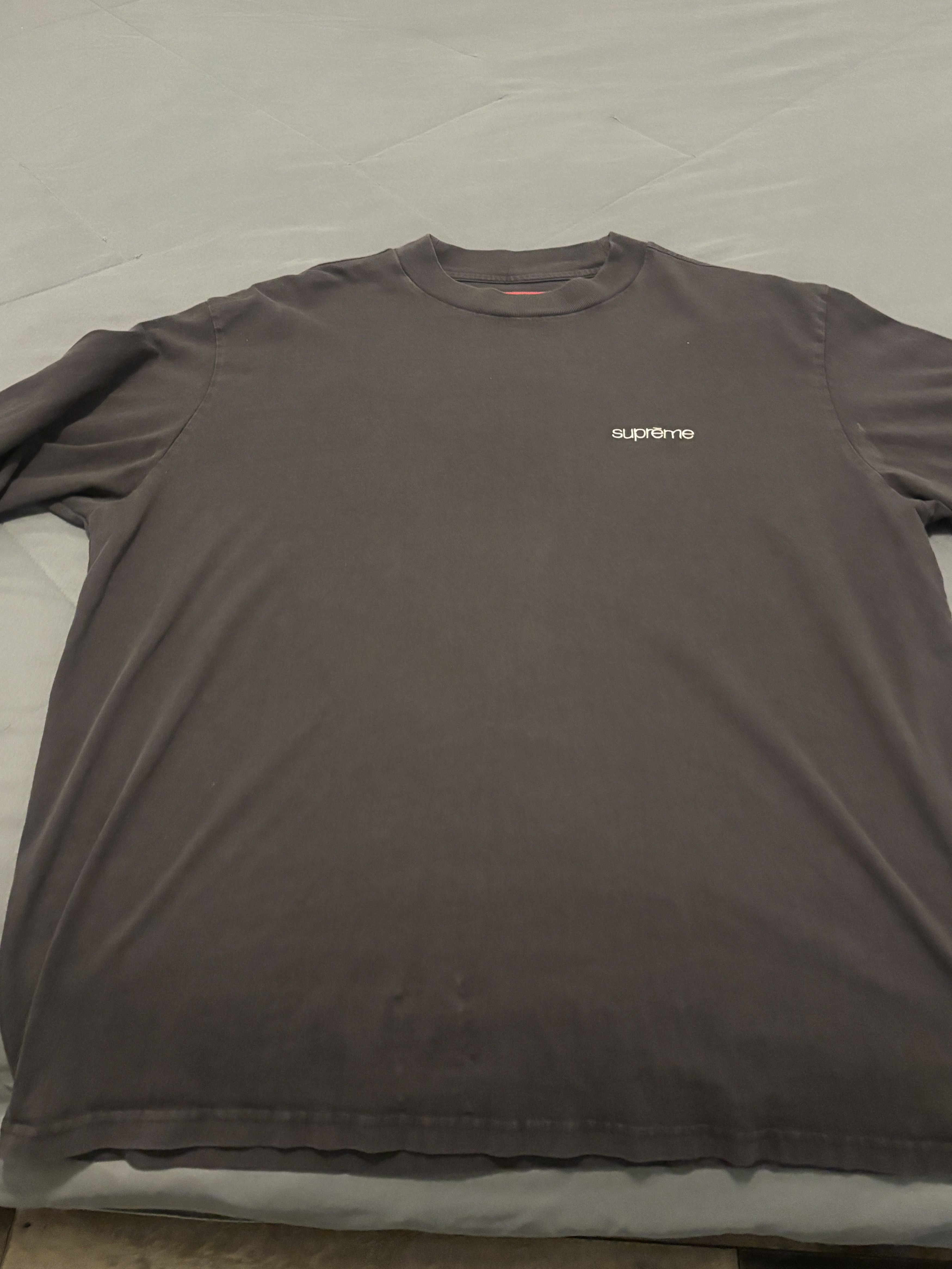 Supreme Small Box Logo Long Sleeve Tee Blue/Gray XL