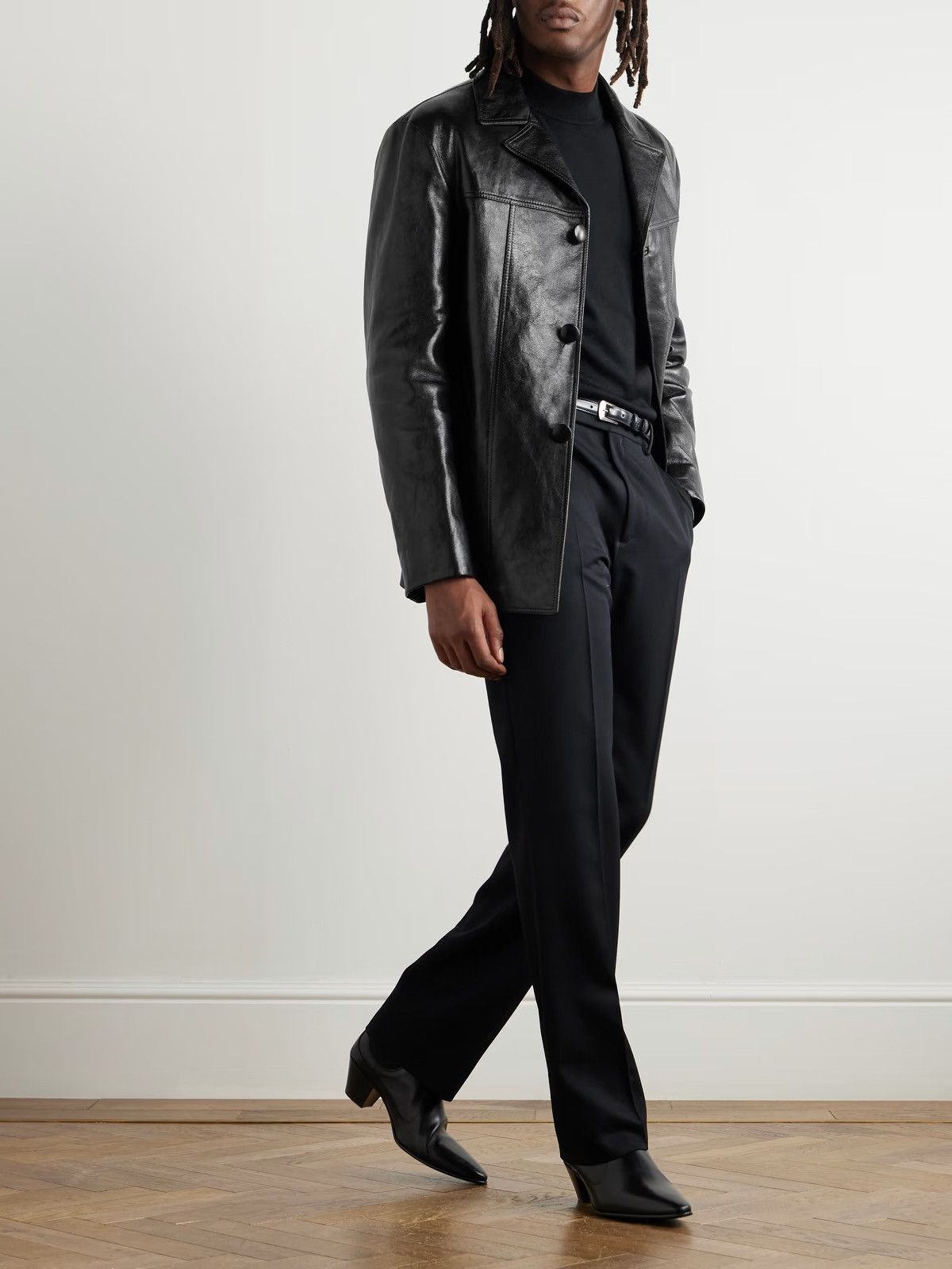 Celine Celine 24FW waxed leather car coat in a soft lambskin sz52 Size US L / EU 52-54 / 3 - 2 Thumbnail