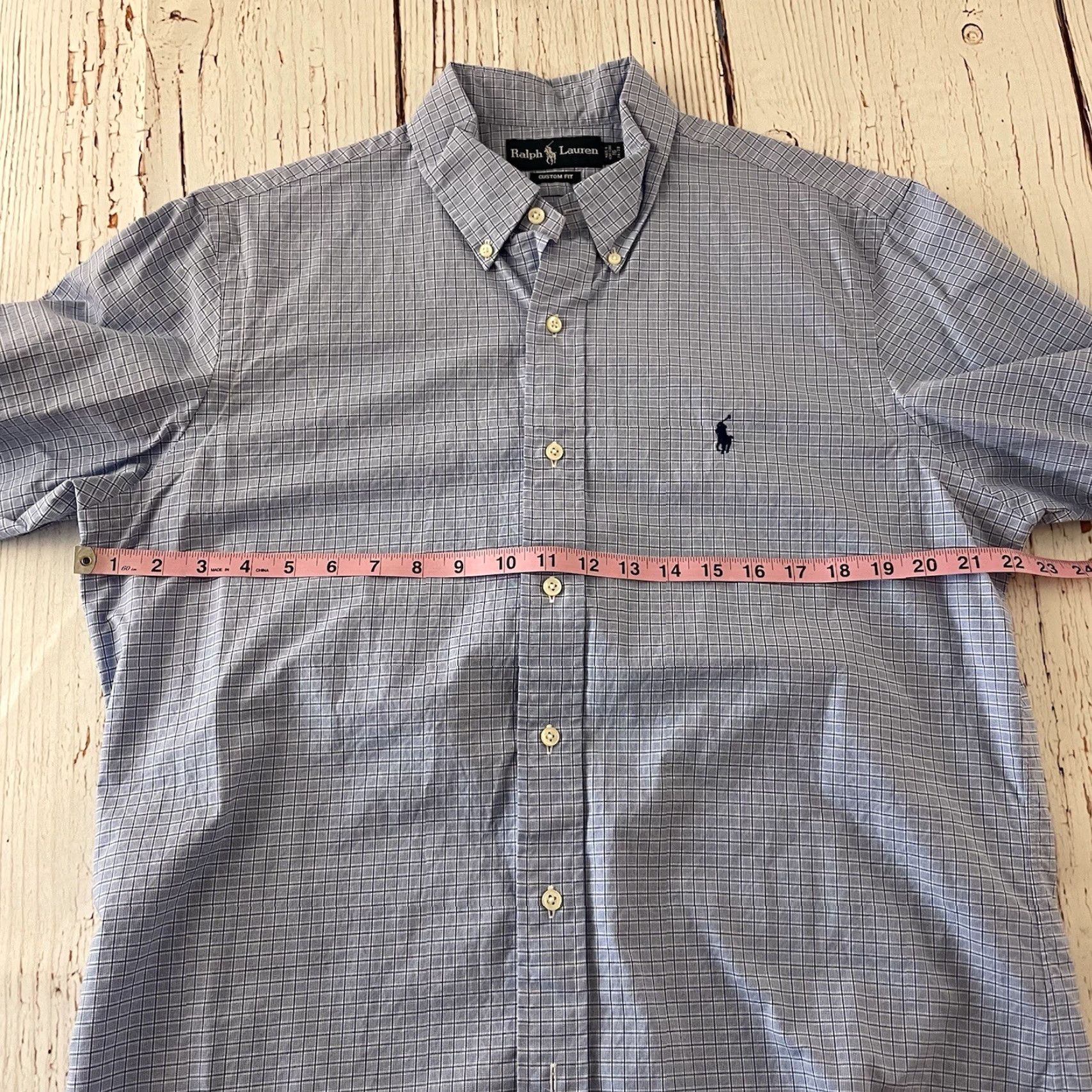 Polo Ralph Lauren Polo Ralph Lauren Dress Shirt Plaid Long Sleeve Button 16 34/35 Blue Men Size US L / EU 52-54 / 3 - 4 Thumbnail