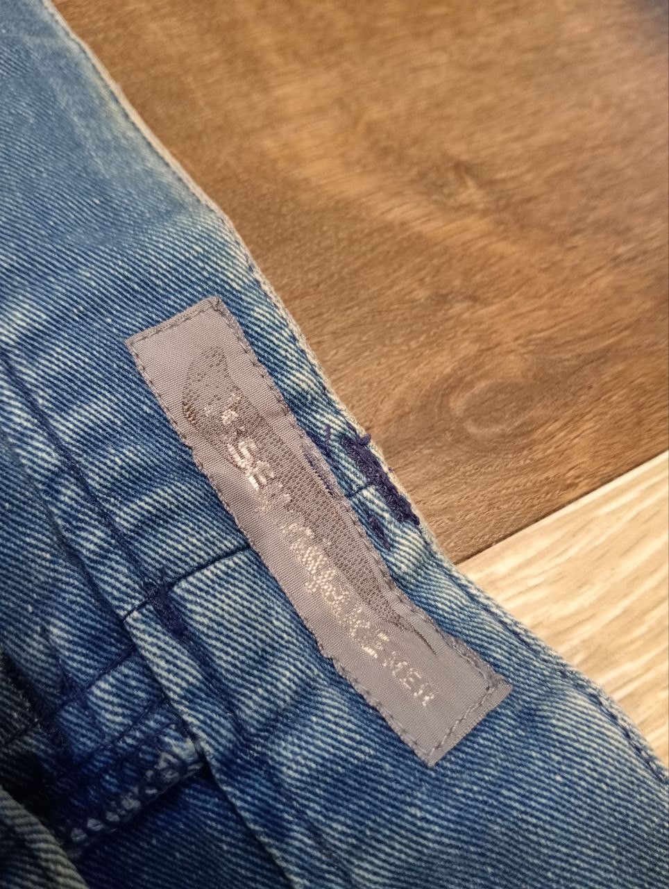 Issey Miyake RARE ISSEY MIYAKE VINTAGE DISTRESSED DENIM TROUSERS PANTS Size US 31 - 9 Thumbnail