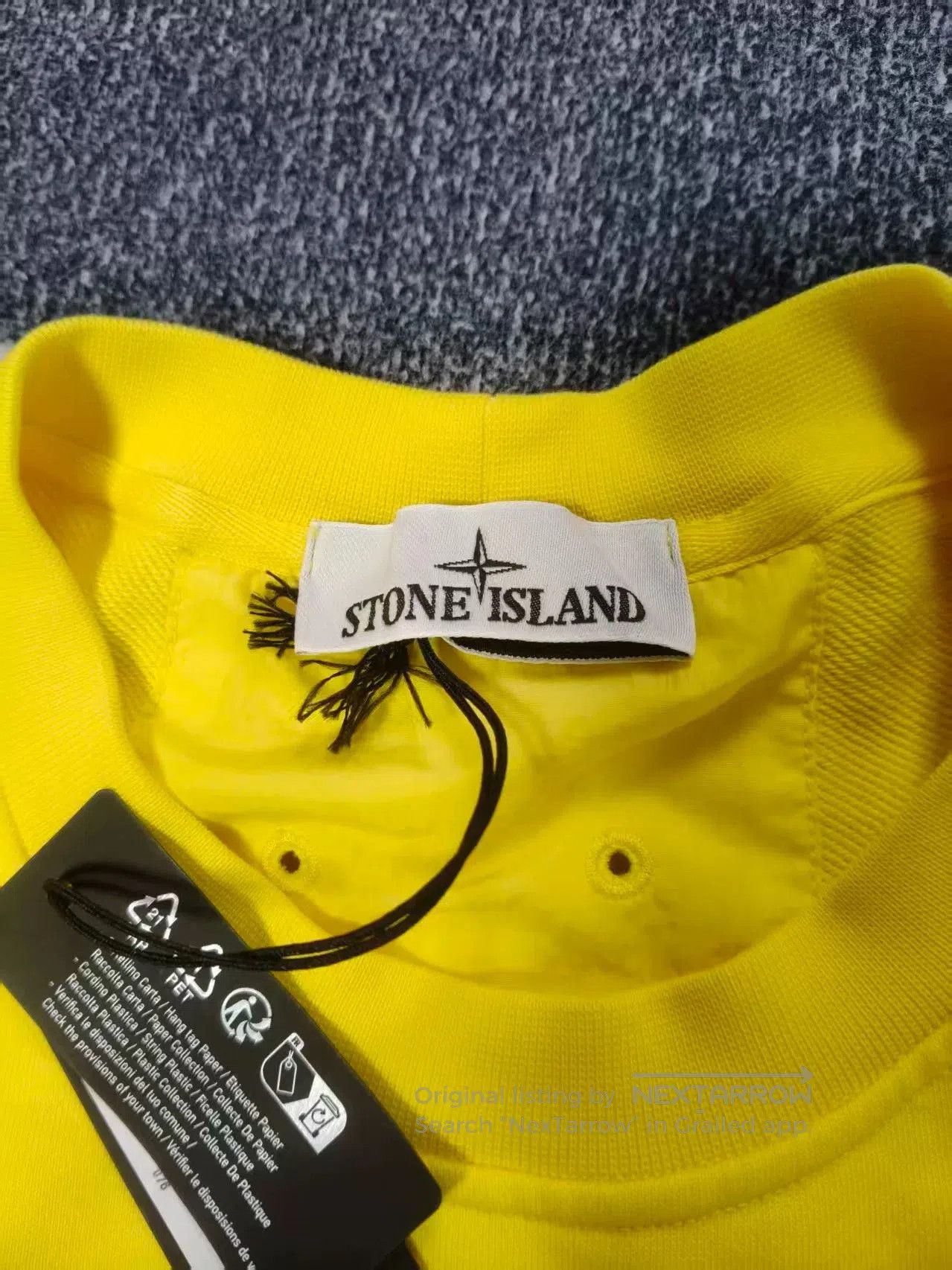 Stone Island yellow long sleeve sweatshirt with tags. Size US XL / EU 56 / 4 - 3 Thumbnail
