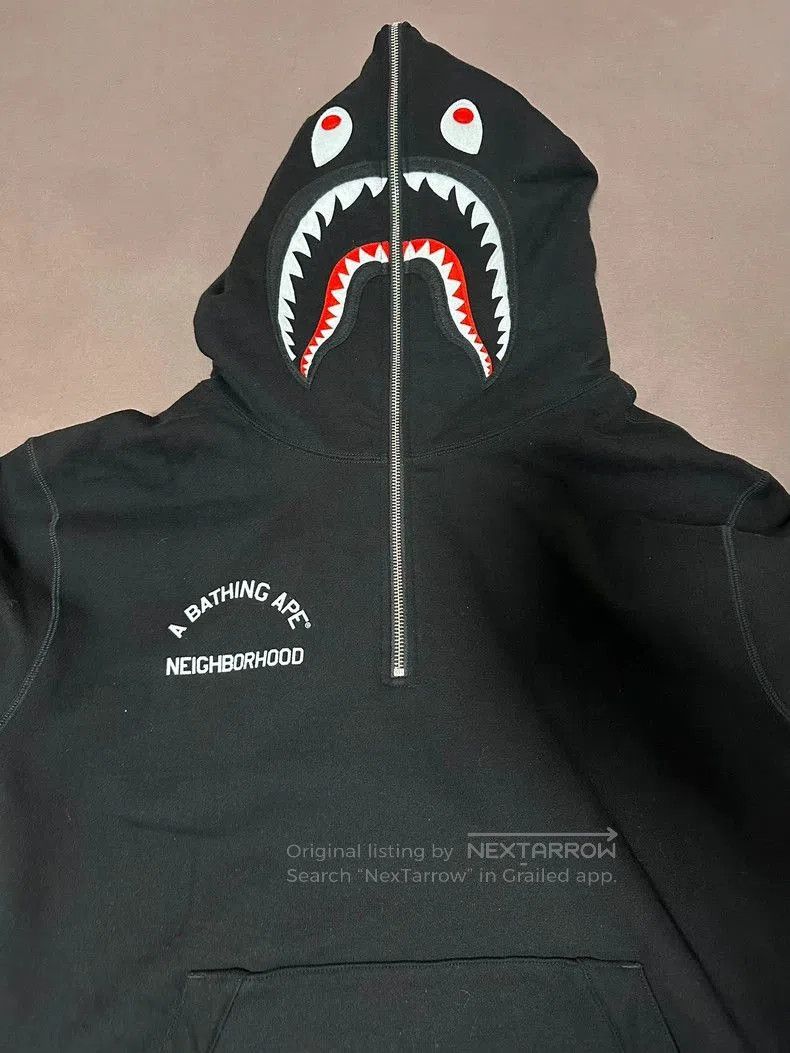Bape NEIGHBORHOOD x BAPE Shark Hoodie. Size US L / EU 52-54 / 3 - 2 Thumbnail