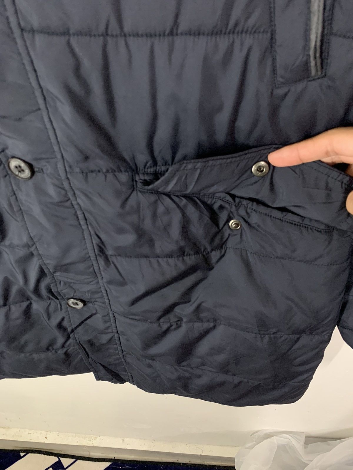 Vintage Crocodile Long Quilted Jacket