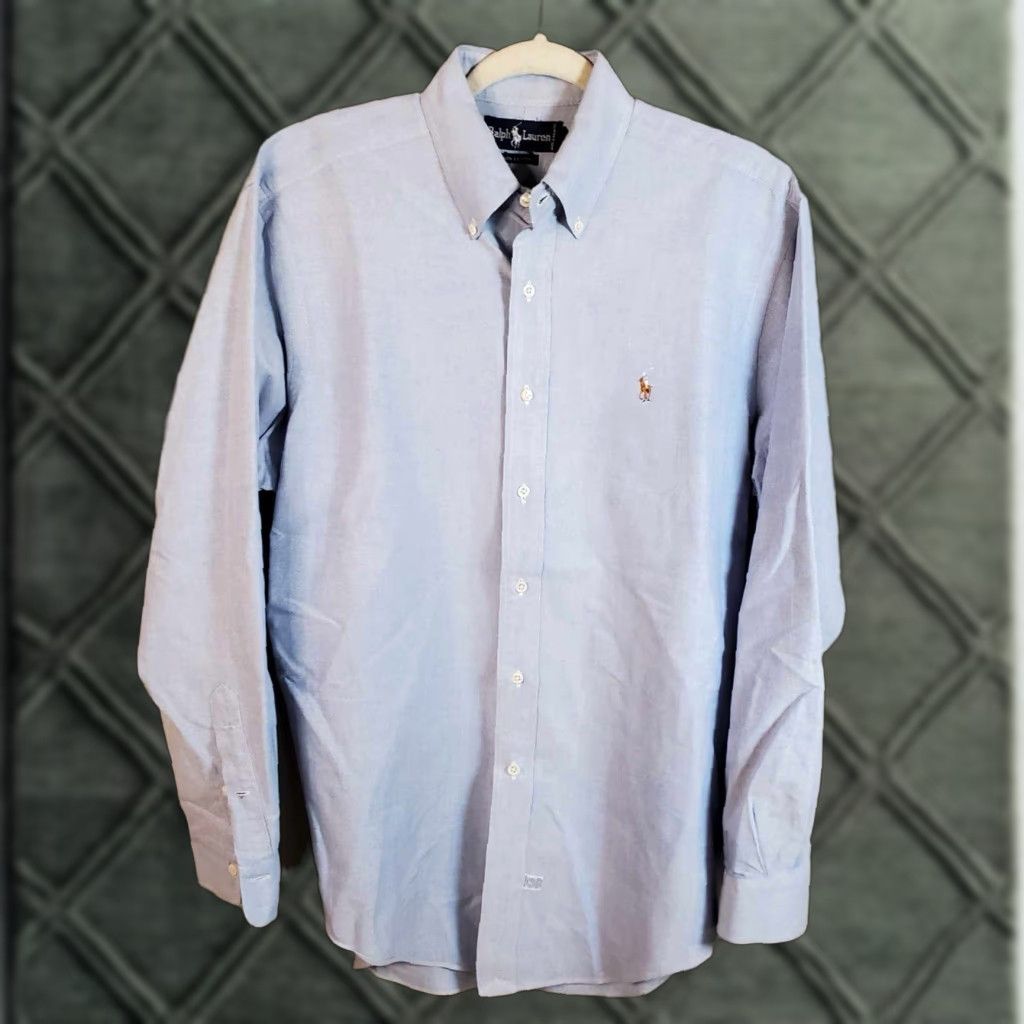 Ralph Lauren VINTAGE Ralph Laure Shirt Size 16-34 Blue Pony Button Down Size US L / EU 52-54 / 3 - 1 Thumbnail