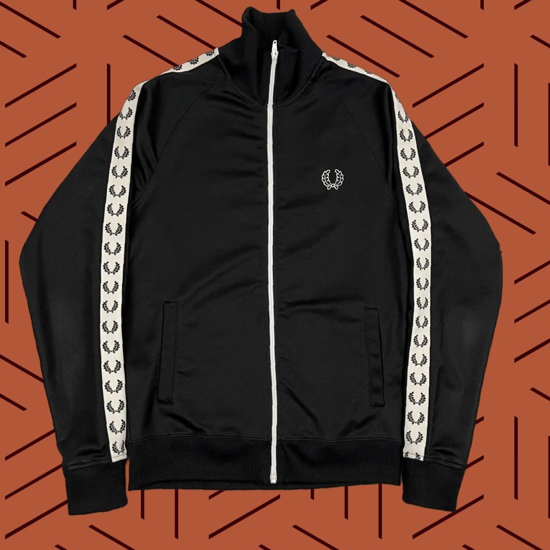 Fred Perry Fred Perry Sportswear Track Jacket Men S Black Side Taped Logo Active Preppy Jacket Size US S / EU 44-46 / 1 - 1 Thumbnail