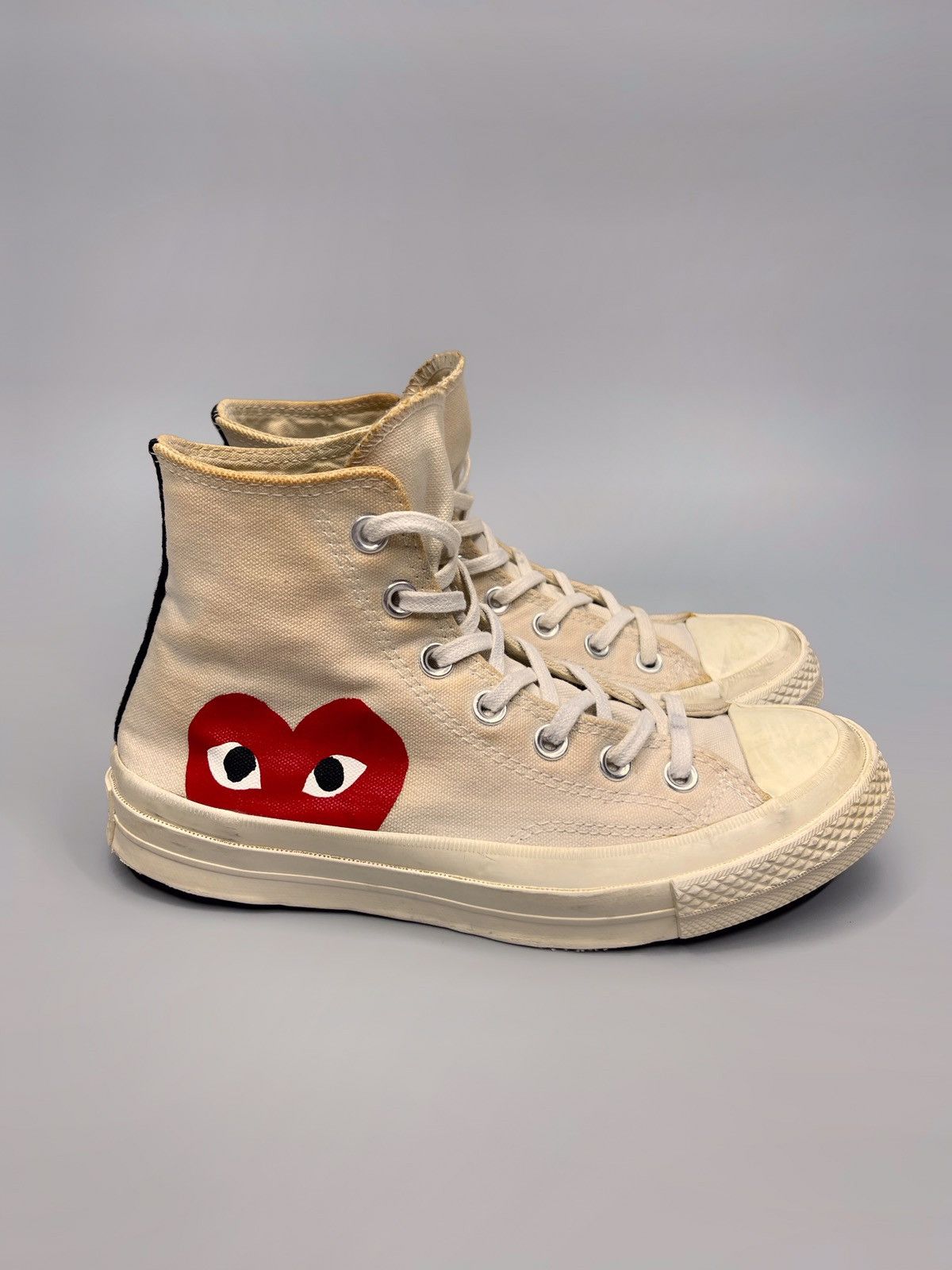 Comme des Garcons × Comme des Garcons PLAY × Converse Comme Des Garcons Play x Converse Hi-Top Sneakers Size US 7.5 / IT 37.5 - 1 Thumbnail