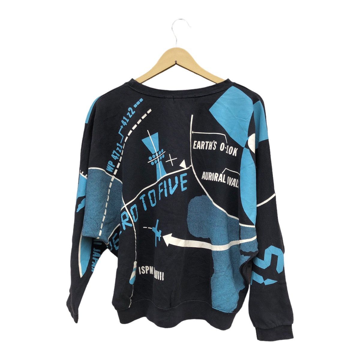 Designer Kansai Yamamoto Full Print Baggy Sweatshirt Size US M / EU 48-50 / 2 - 2 Thumbnail