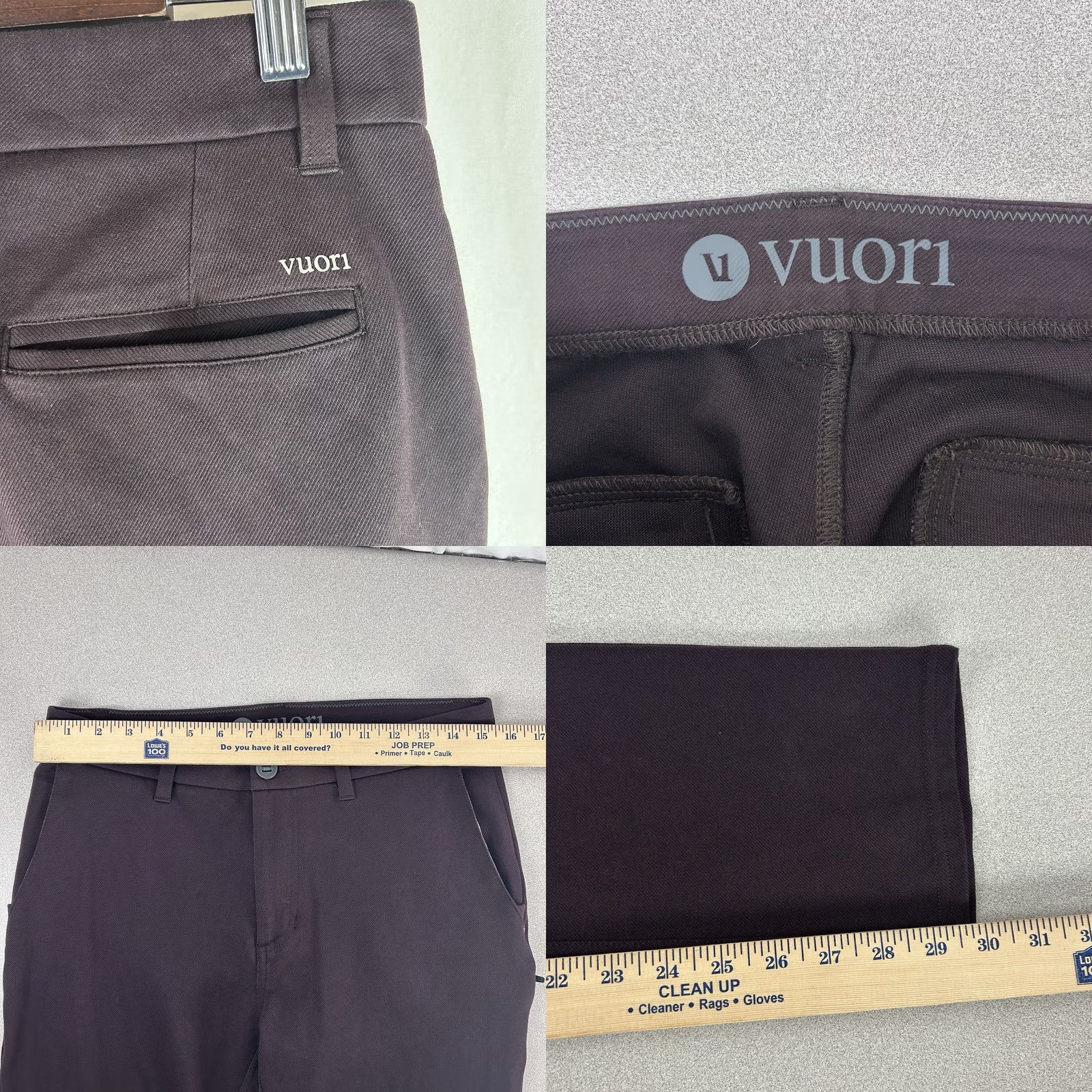 Vuori Vuori Everything Chino Pants Slim Straight Soft Stretch Plum Mens Size 33x30 Size US 30 / EU 46 - 8 Thumbnail