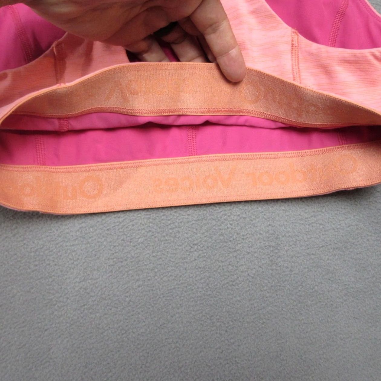 Outdoor Voices Outdoor Voices Sports Bra Womens Medium Coral Pink Athletic Training Cross Back Size ONE SIZE - 3 Thumbnail