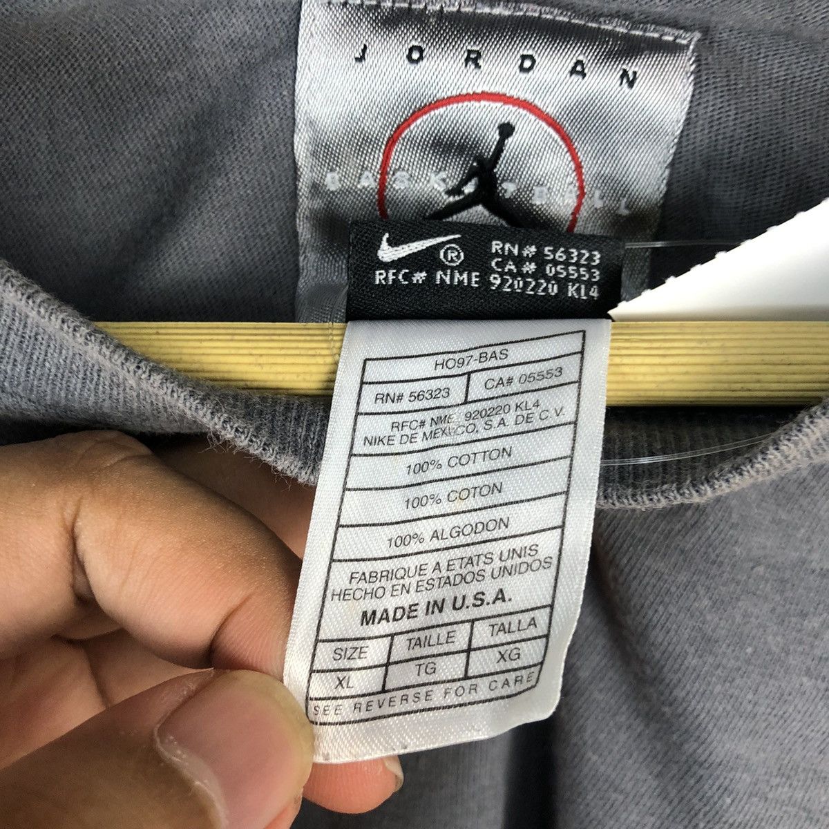 Jordan Brand Jordan Brand Nike faded Grey vintage tee #A540 Size US XL / EU 56 / 4 - 13 Thumbnail