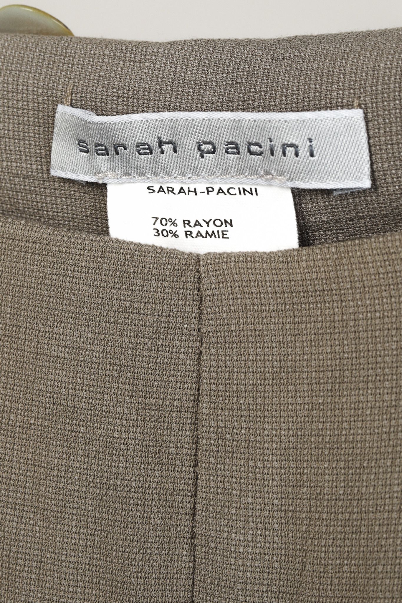 Sarah Pacini Sarah Pacini Shell Trimmed Khaki Jodhpurs Pants Size 26" / US 2 / IT 38 - 4 Thumbnail