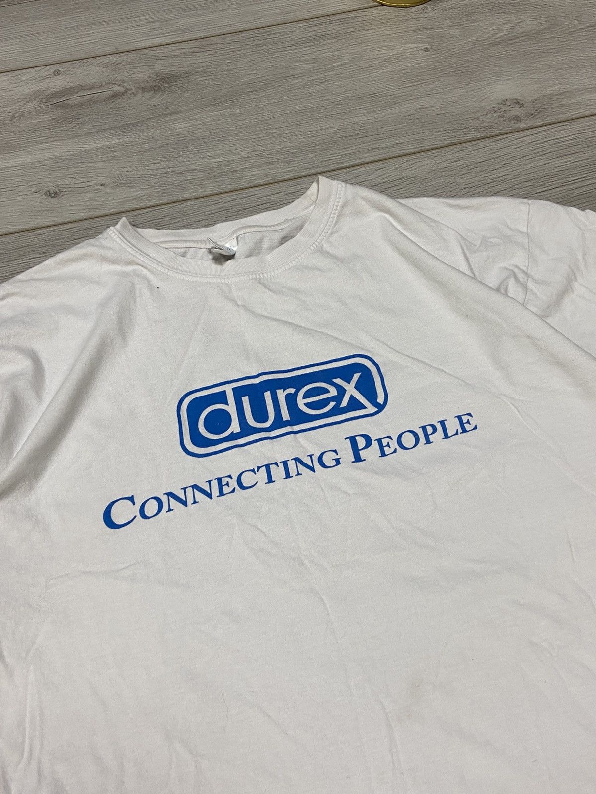 Vintage Durex Connecting people vintage t-shirt big logo Size US XL / EU 56 / 4 - 4 Thumbnail