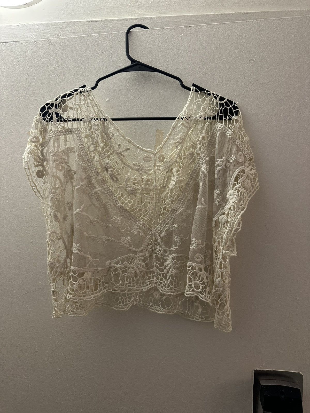 Other Cream boho crochet blouse Size S / US 4 / IT 40 - 2 Thumbnail