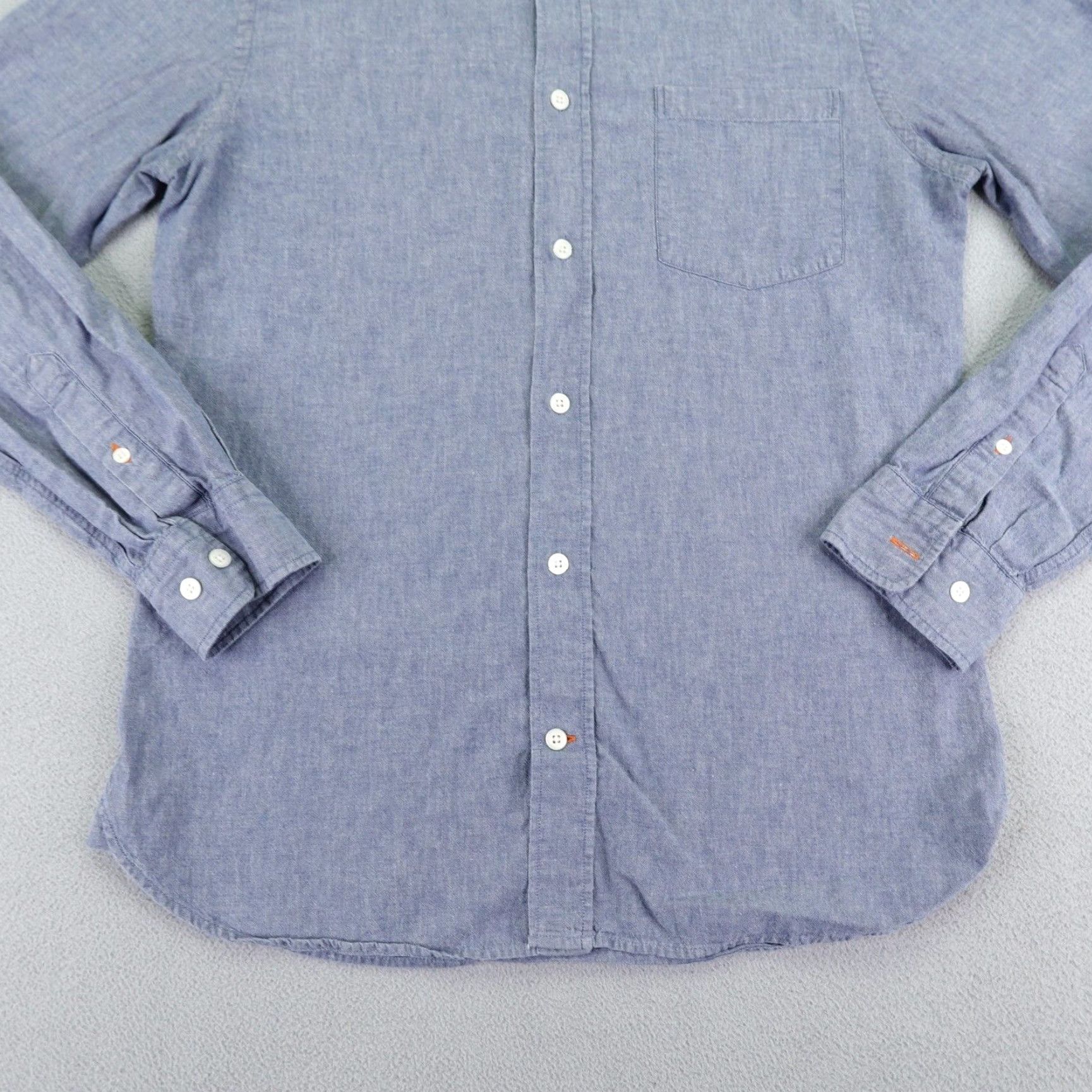 Vintage VINTAGE Spoke Shirt Mens Medium Chambray Button-Up Long Sleeve Casual Office Blue Size US M / EU 48-50 / 2 - 4 Thumbnail