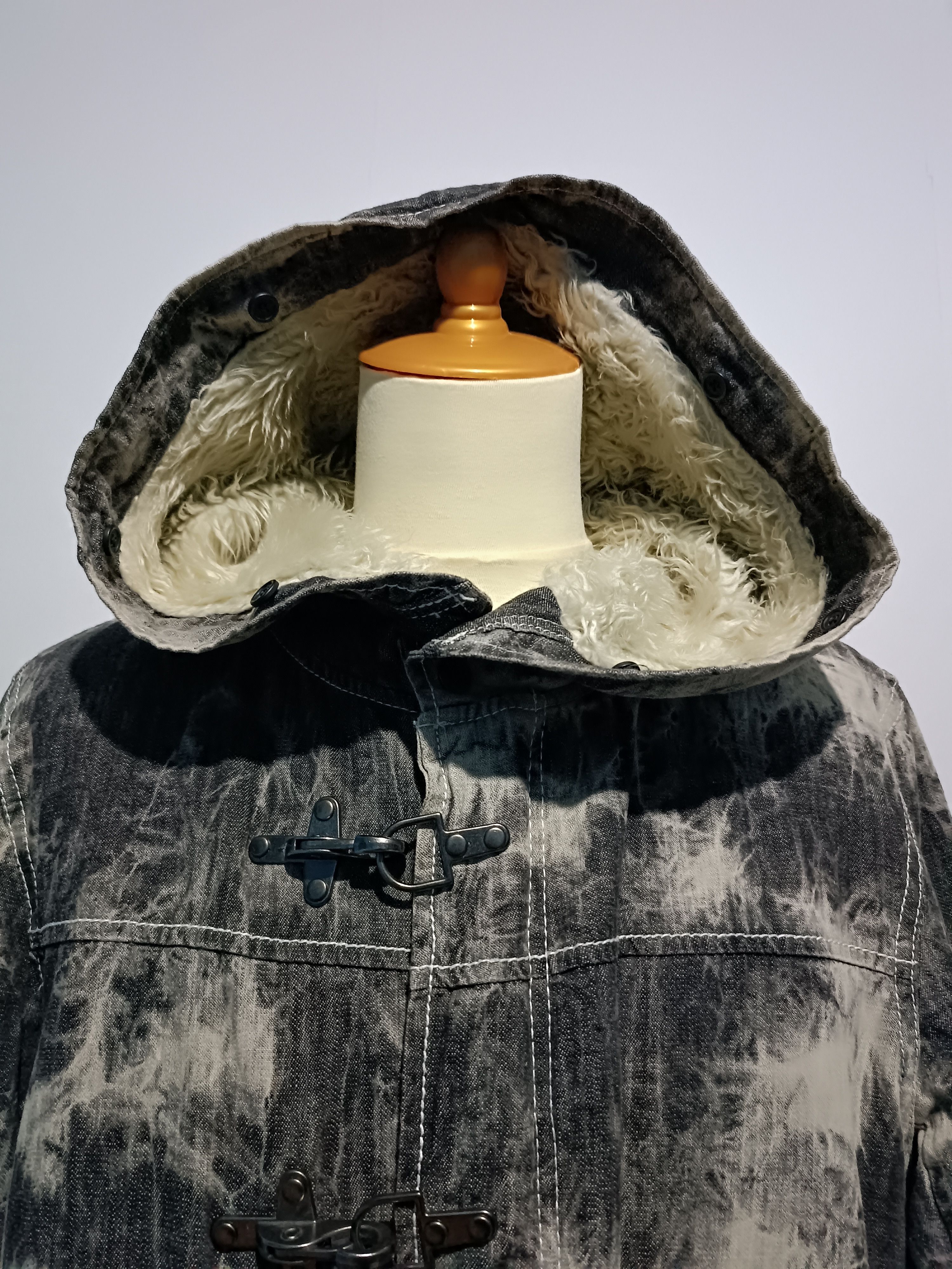 Japanese Brand × Tornado Mart Ventina Design Print Padded Parka in Wash Black Size US L / EU 52-54 / 3 - 4 Thumbnail