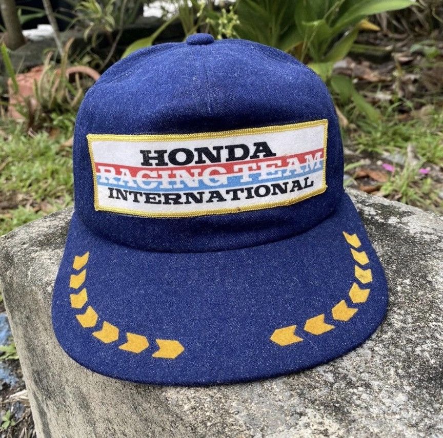 Honda Vintage 90s Honda Racing Team International Denim Hat Size ONE SIZE - 1 Thumbnail