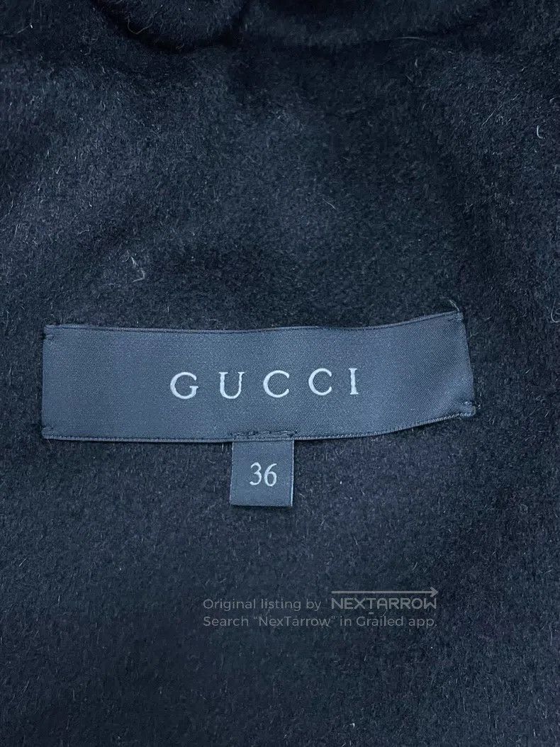 Gucci Gucci Black double-breasted laced wool coat Size XS / US 0-2 / IT 36-38 - 4 Thumbnail