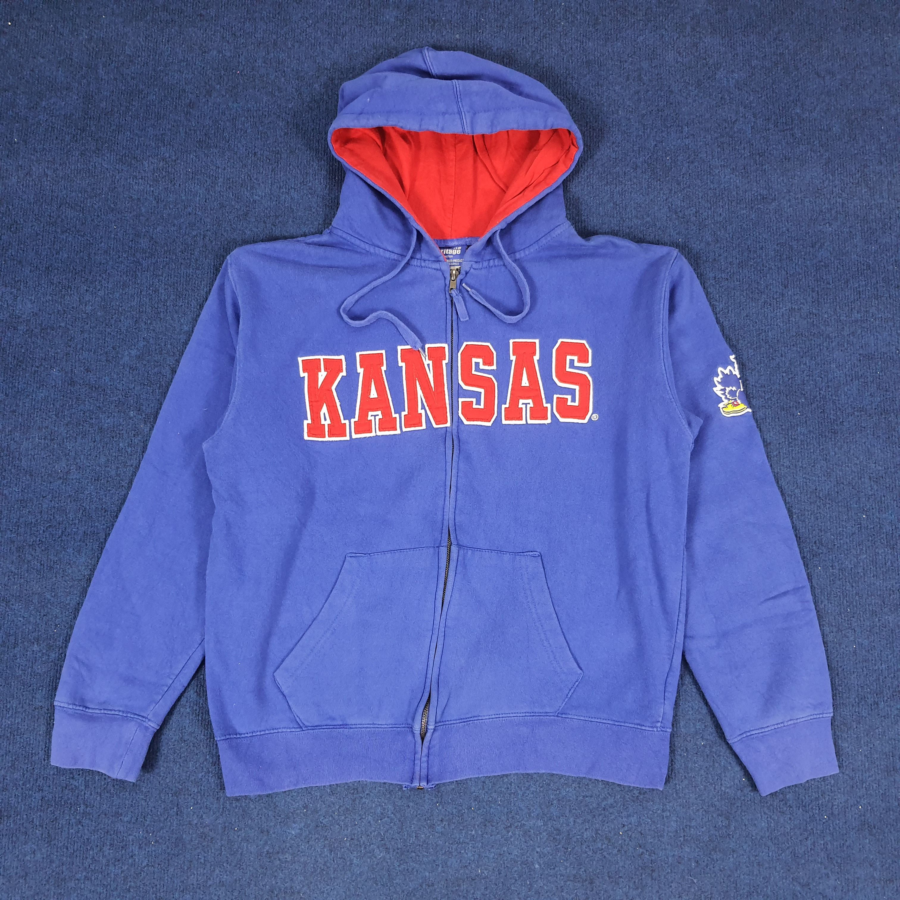Vintage Vintage KANSAS Campus Heritage Hoodies Size US M / EU 48-50 / 2 - 1 Thumbnail