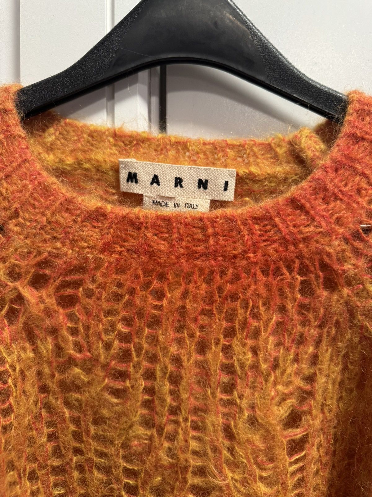 Marni Marni Mohair sprayed lined orange sweater Size US XXL / EU 58 / 5 - 1 Thumbnail