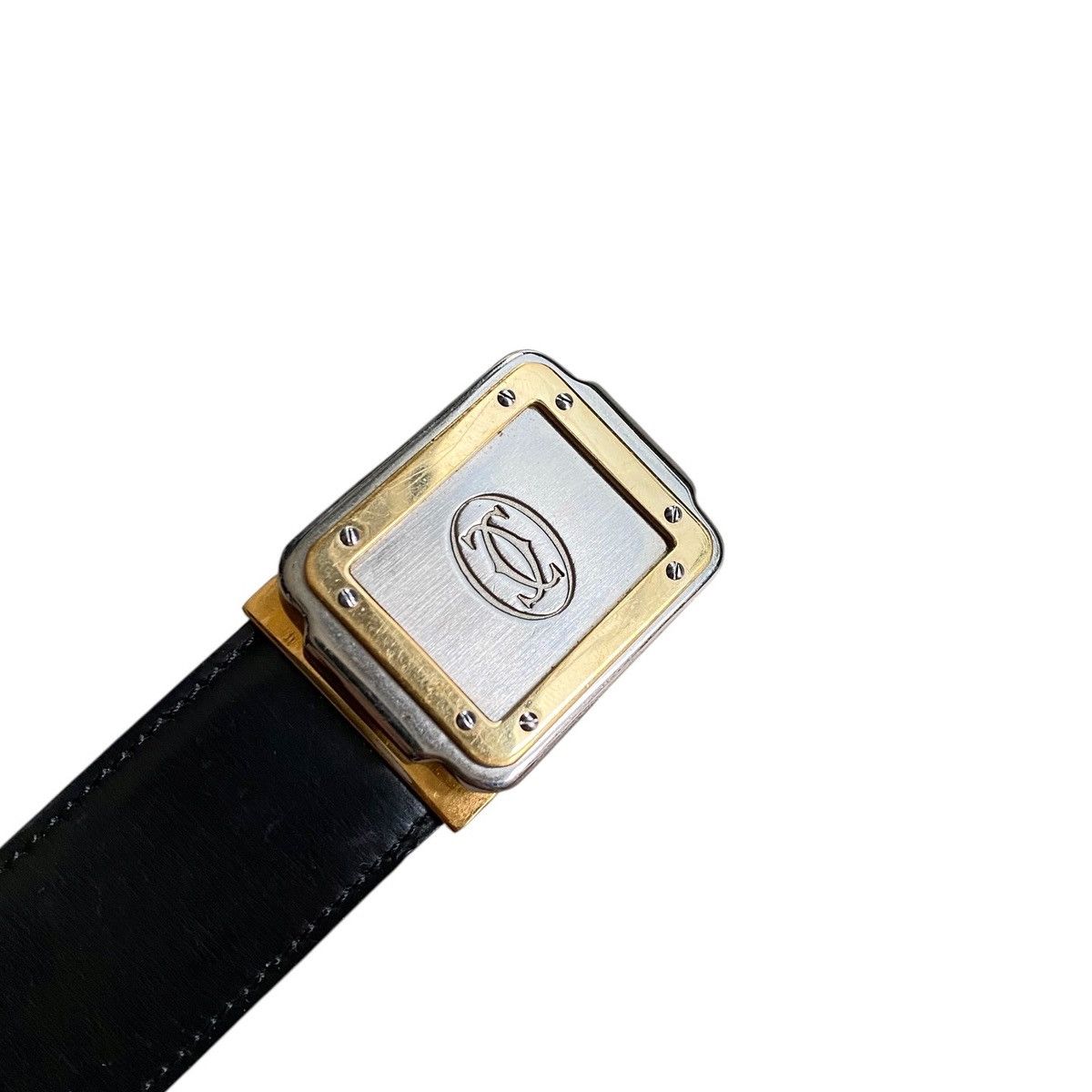 Cartier × Vintage Cartier leather belt black brown vintage rare Size 32 - 4 Thumbnail