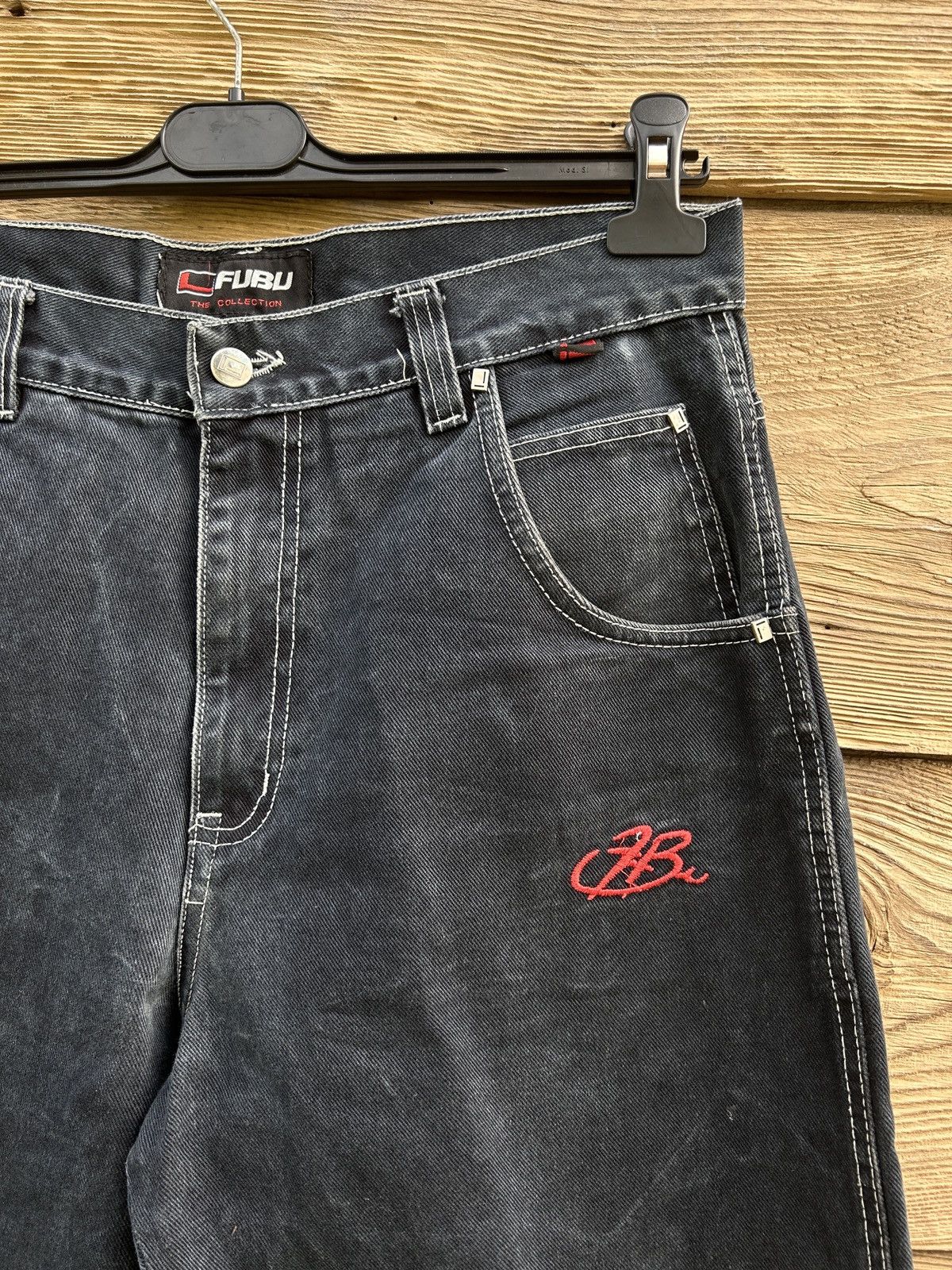 Fubu 90s Vintage Fubu Denim Workwear Carpenter Rap Jeans Pants Size US 31 - 6 Thumbnail