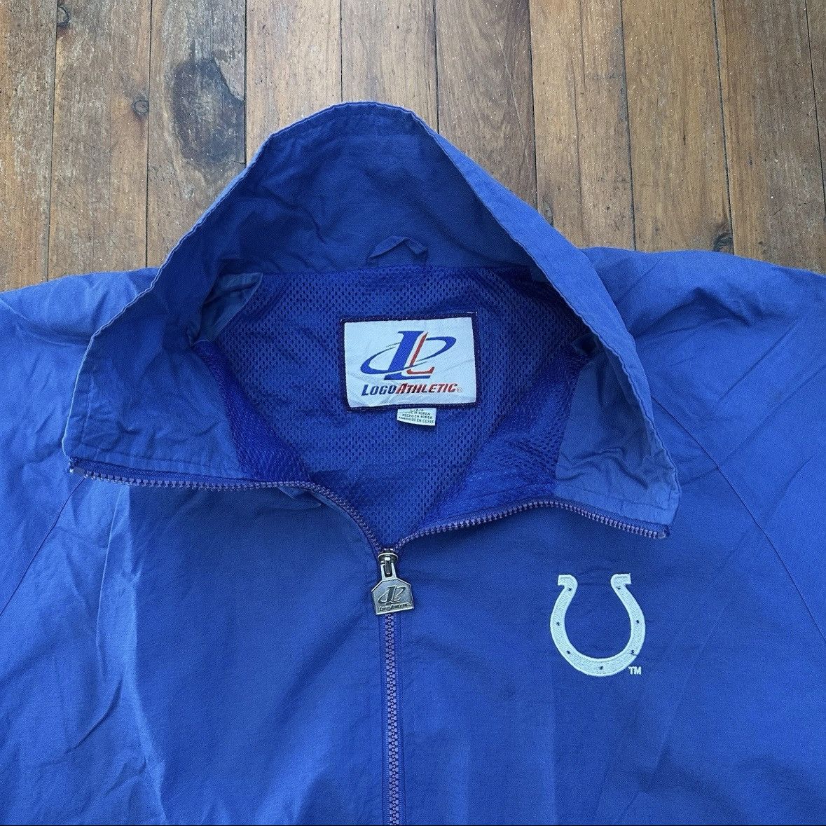 Logo Athletic Logo Athletic Blue vintage Indianapolis Colts Windbreaker L Size US L / EU 52-54 / 3 - 5 Thumbnail