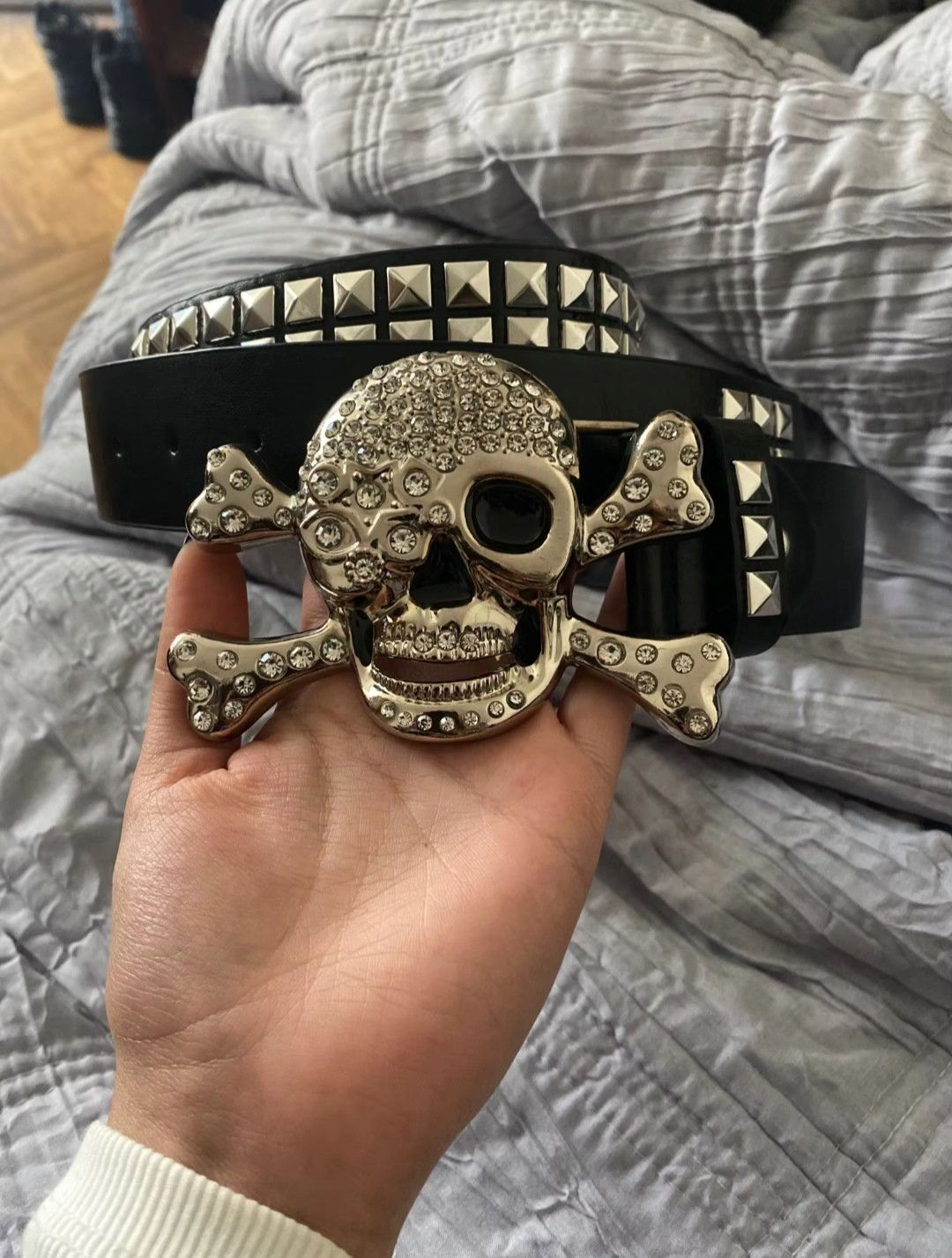 Japanese Brand Blink2 Skulls buckle with Stud Belt Size ONE SIZE - 5 Thumbnail
