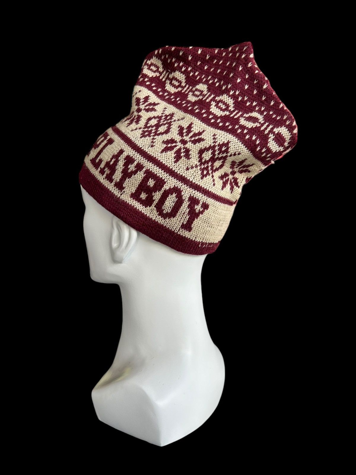 Japanese Brand × Kapital × Vintage Vtg Playboy Knitt Mohawk Design Rare Beanie Hats☠️☠️ Size ONE SIZE - 3 Thumbnail