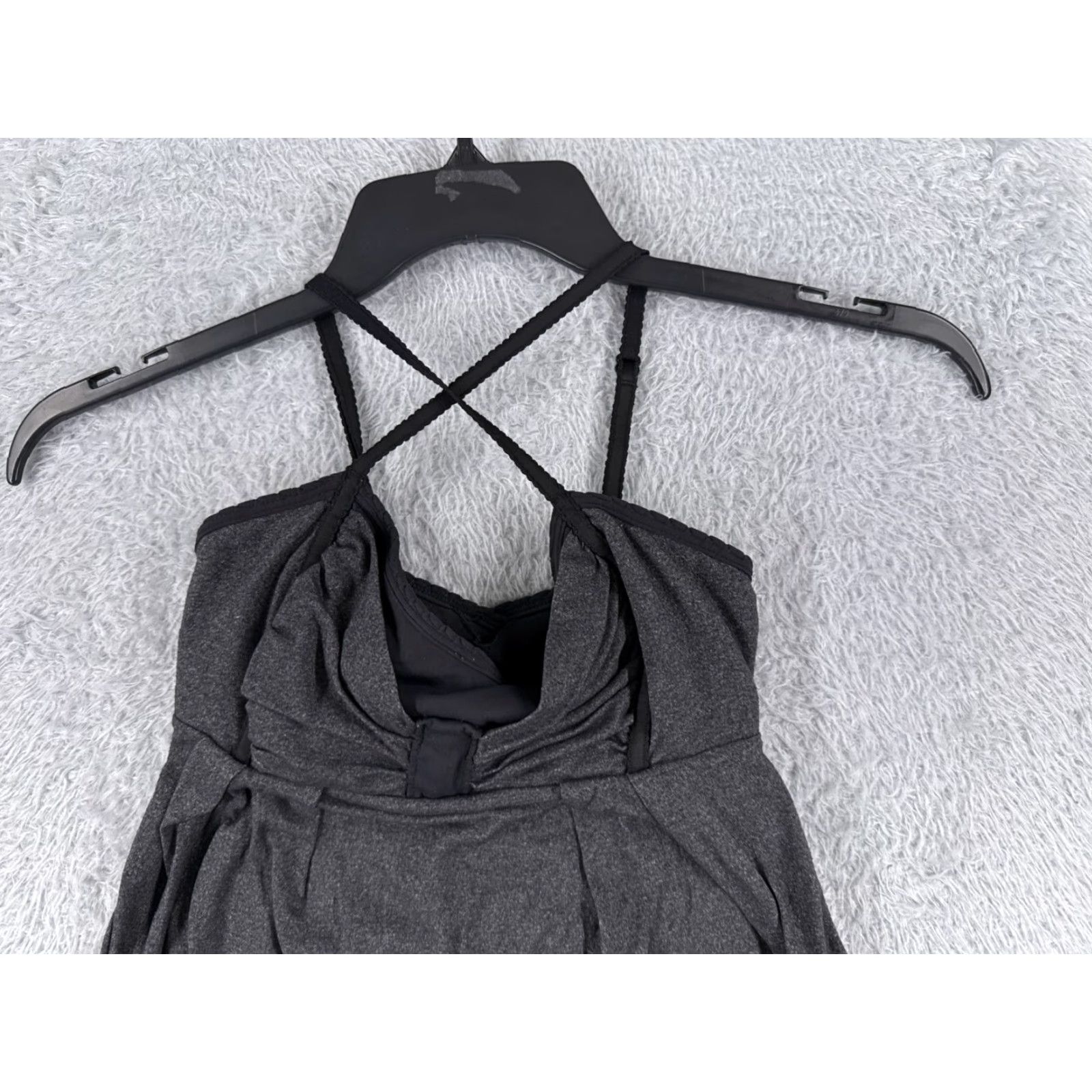 Lululemon Lululemon Shirt Women Tank Gray Black Sleeveless Spaghetti Strap Luxtreme Fabric W1899S 4 XS? Size S / US 4 / IT 40 - 4 Thumbnail