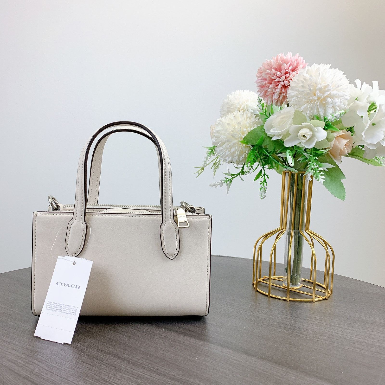 Coach Coach CT804 Nina Mini Tote Bag IN Chalk Size ONE SIZE - 3 Thumbnail
