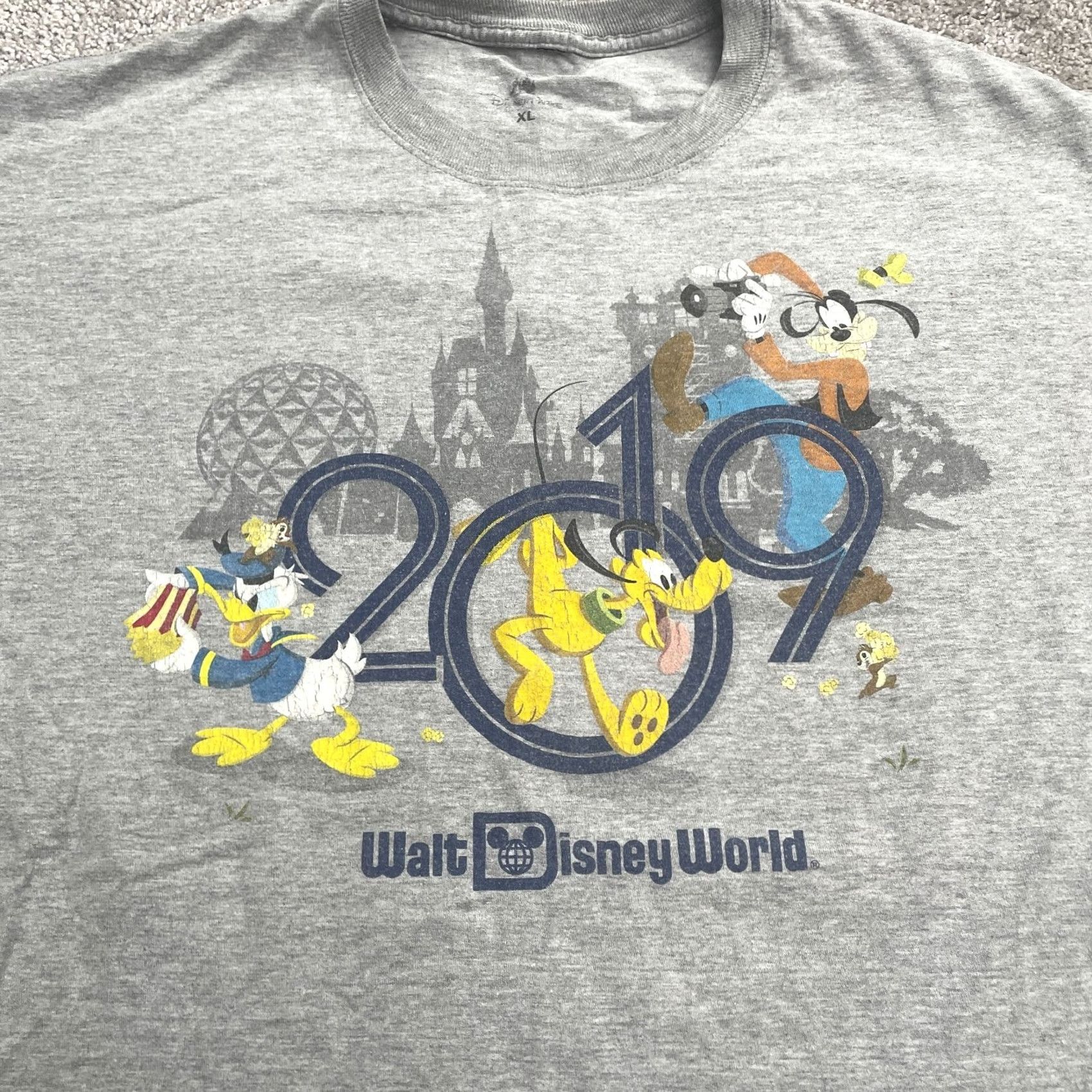 Disney Disney Mickey Mouse Vintage Graphic T-Shirt Mens XL Gray Crew Neck Casual Tee Size US XL / EU 56 / 4 - 6 Thumbnail