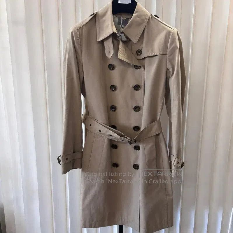 Burberry Burberry Women's Khaki Cotton Trench Coat. Size L / US 10 / IT 46 - 1 Thumbnail