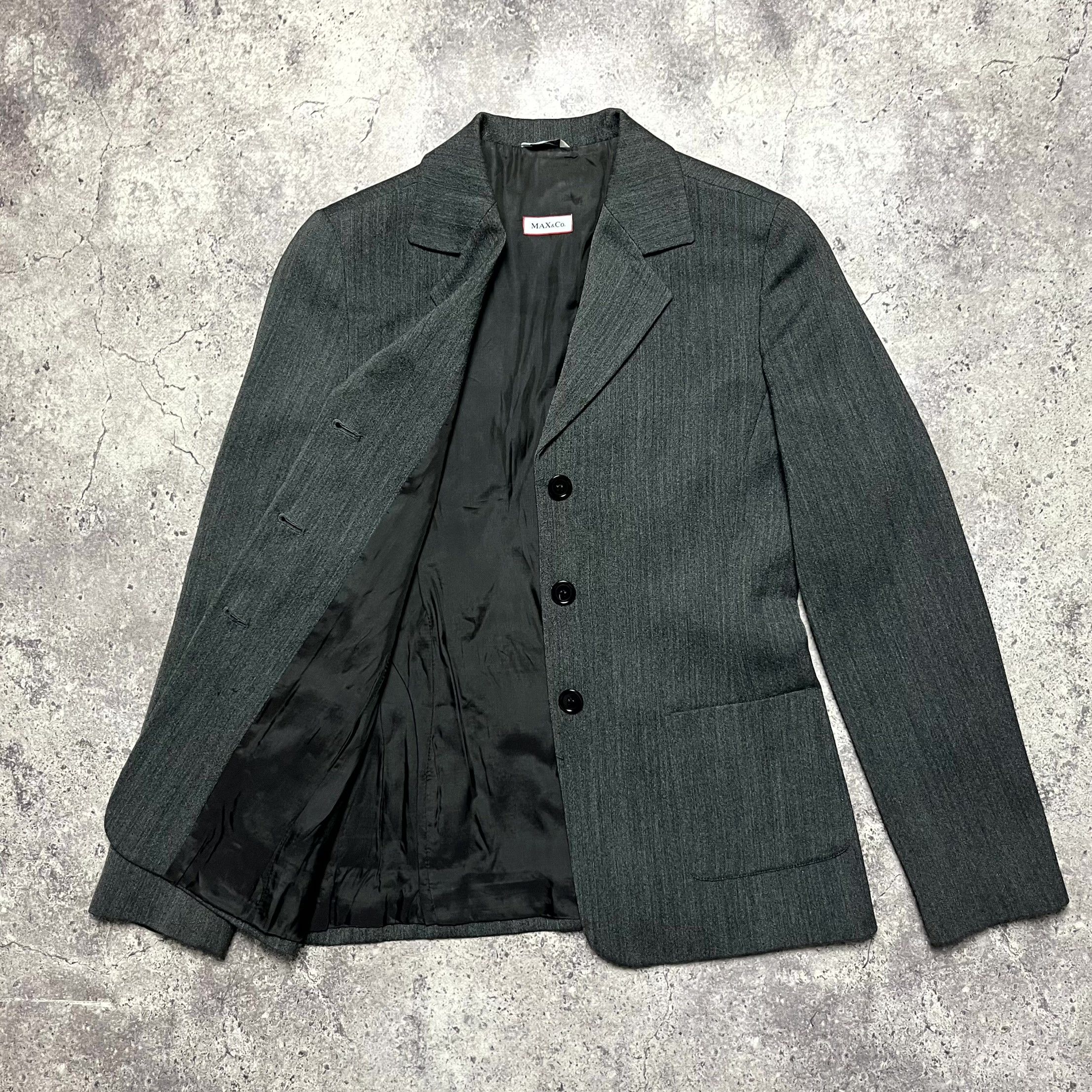 MAX&Co. Max Mara Gray Suit Blazer Pants Wool Blend IT38 US6 Size XS / US 0-2 / IT 36-38 - 13 Thumbnail
