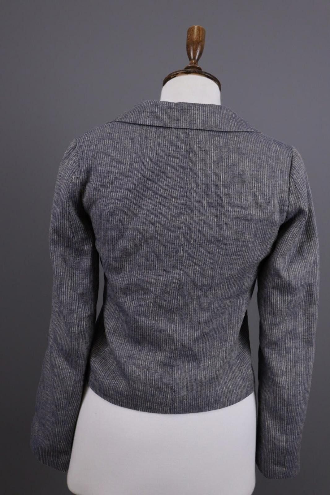 Designer Toast Gray Luxury Double Breast Blazer Jacket Size 10/S Size S / US 4 / IT 40 - 8 Thumbnail