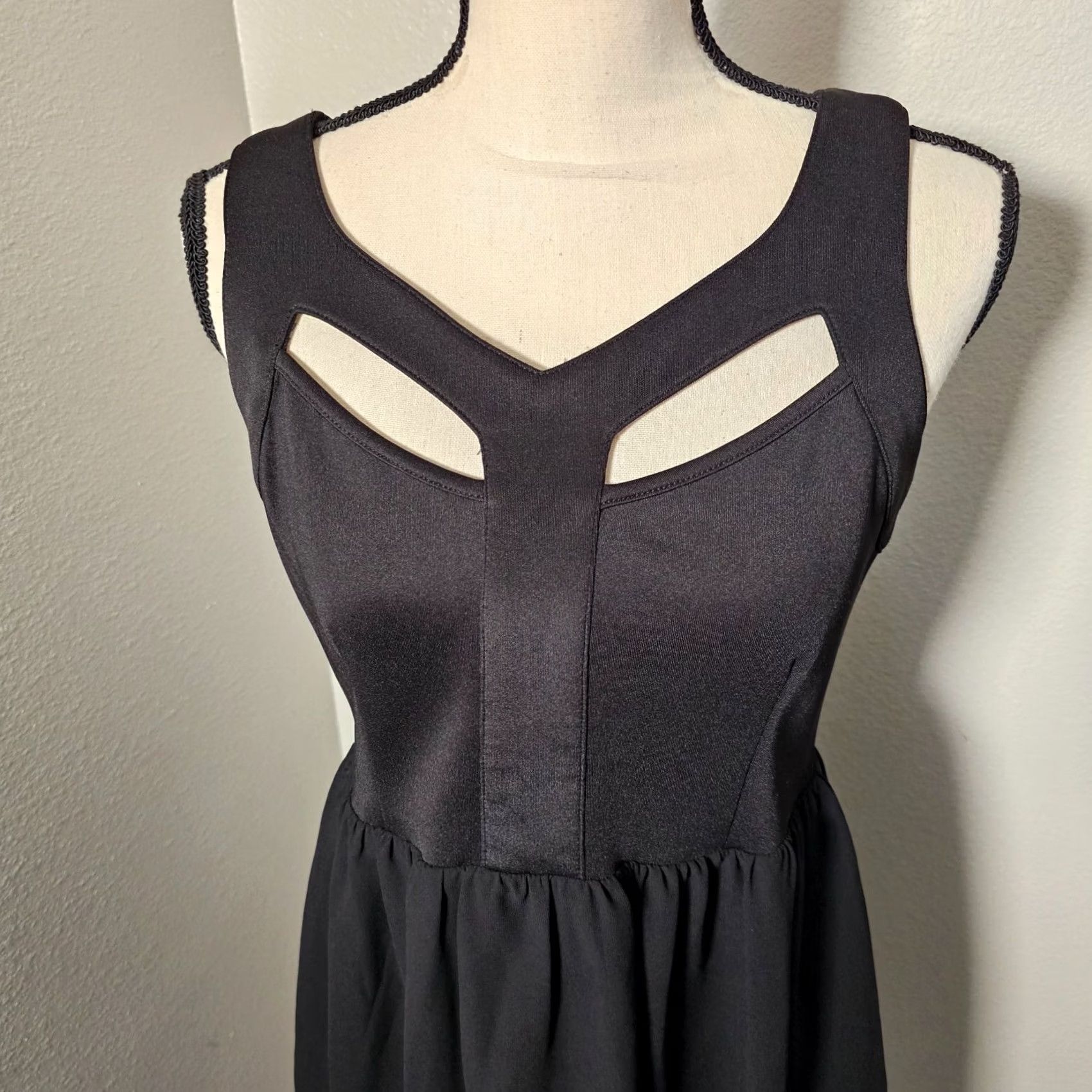 J Brand i Heart Joah Brand Womens Black Mini Dress Size M Lace Sleeveless Party Zippered Size M / US 6-8 / IT 42-44 - 5 Thumbnail