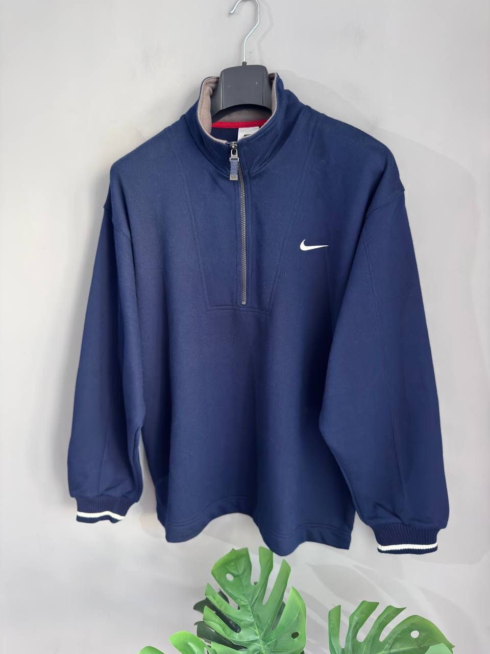 Nike Vintage Nike 90s Y2K Men's Navy 1/4 Zip Fleece Sweater, M Size US M / EU 48-50 / 2 - 2 Thumbnail