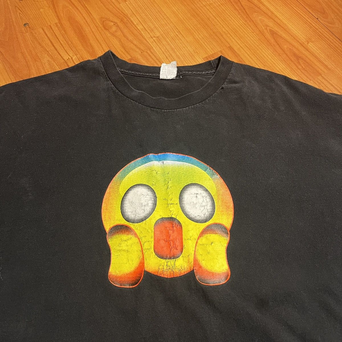 Other Vintage Black Shocked Emoji Face T-Shirt Size 3XL Size US XXL / EU 58 / 5 - 2 Thumbnail