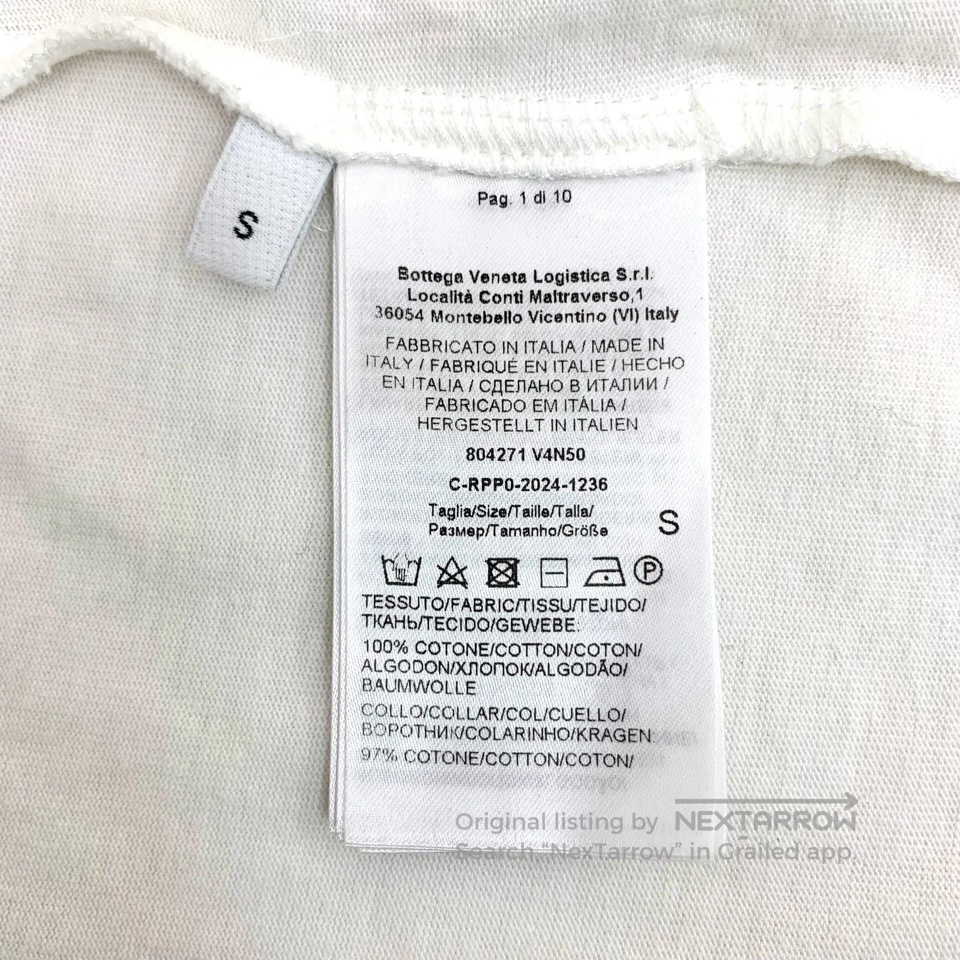 Bottega Veneta Bottega Veneta White Logo Embroidered T-Shirt. Size US S / EU 44-46 / 1 - 7 Thumbnail